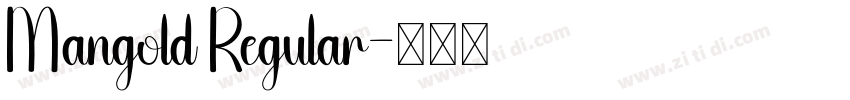 Mangold Regular字体转换